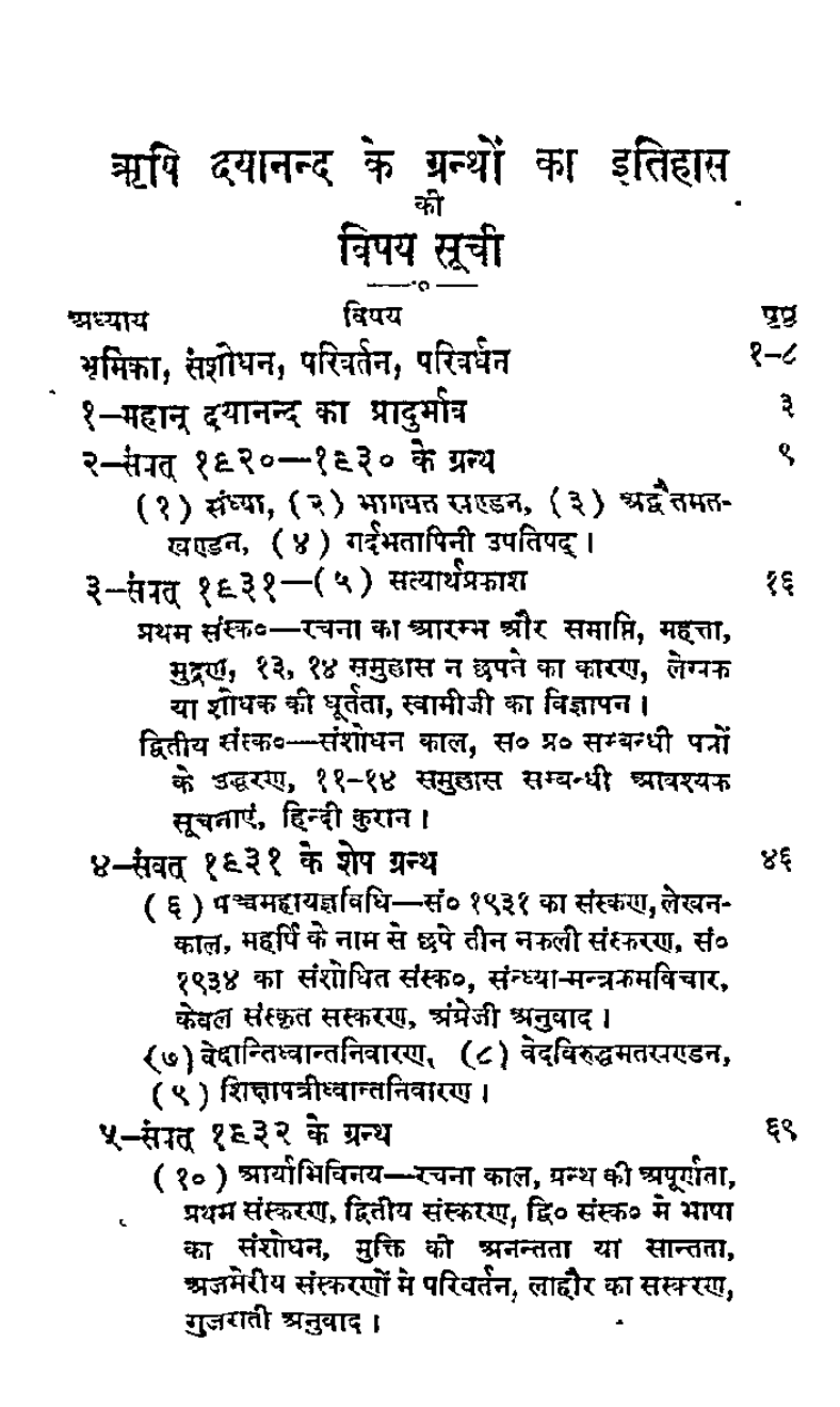 ऋषि दयानन्द के ग्रन्थों का इतिहास 